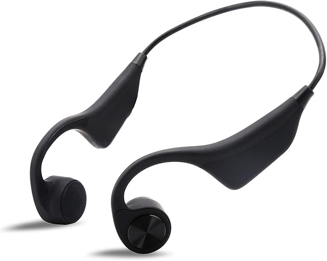 Wireless Bone Conduction Headphone, Bluetooth Sports Earphones with Mic, IP67 Open- Ear Waterproof Ear- hook Type Sports Headset for Running Workout Driving (With 8G Memory Card)