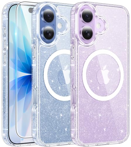 FNTCASE for iPhone 17 Glitter Case Compatible with Magsafe Clear Phonecase