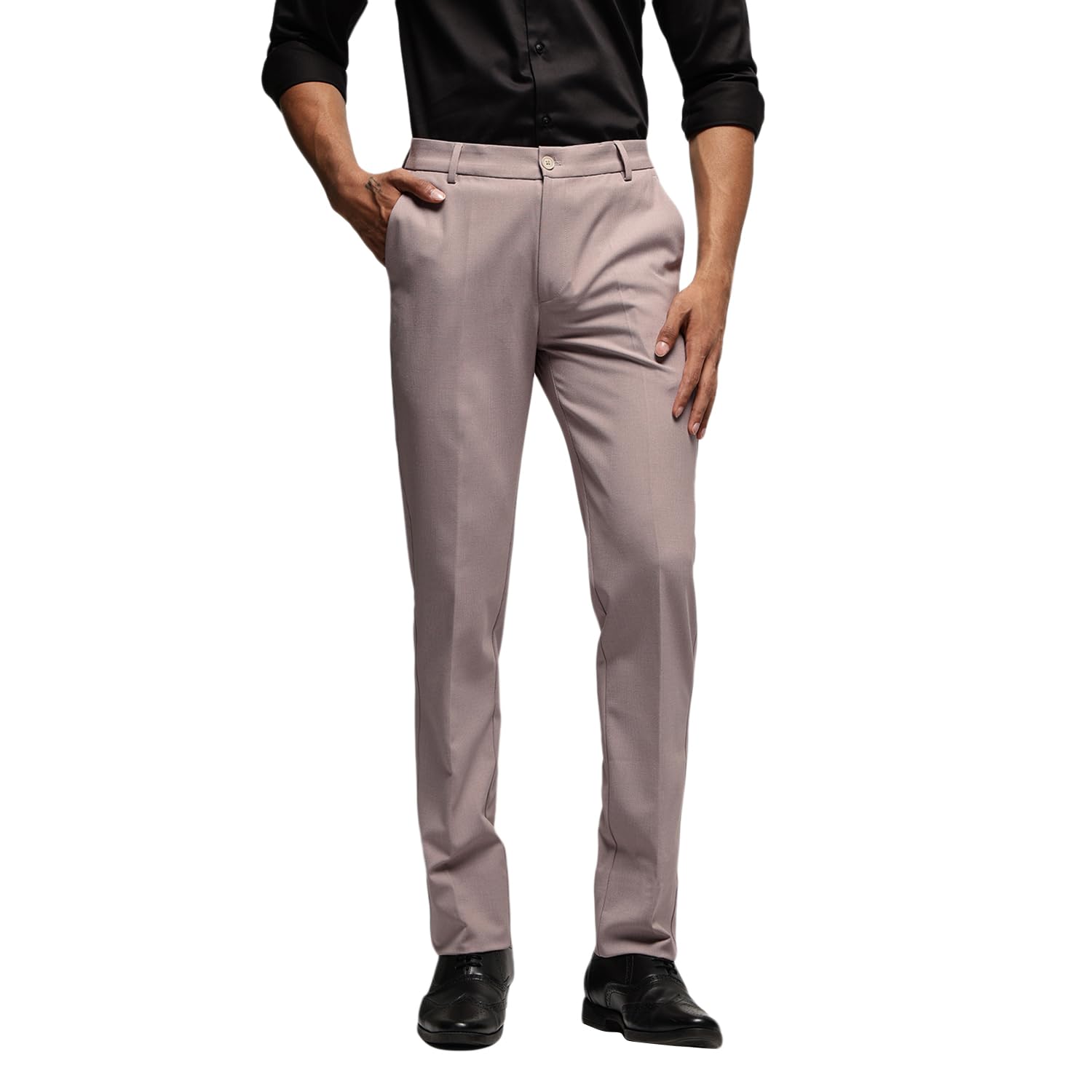 SUBTRACT Men 4 Way Stretch Wrinkle Free Slim Fit Formal Trouser with 2 inch Flexible Waistband | Men's Trousers for Office... - Review, Price and Buying Guide