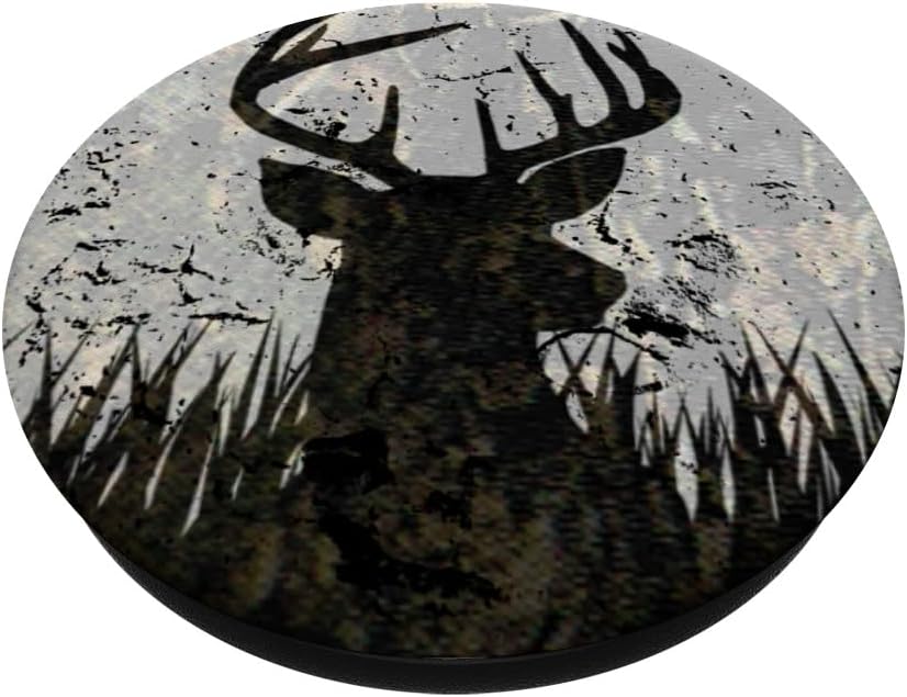 Buck Deer Hunting Camouflage design deer head PopSockets Adhesive PopGrip - Image 2