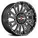 Worx 810BM Sentry Gloss Black with Milled Accents Wheel with Painted Finish (20 x 12. inches /8 x 6 inches, -44 mm Offset)