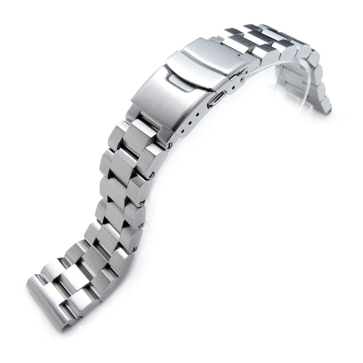 MiLTAT 22mm Hexad Style Bracelet de montre en métal Extrémité droite