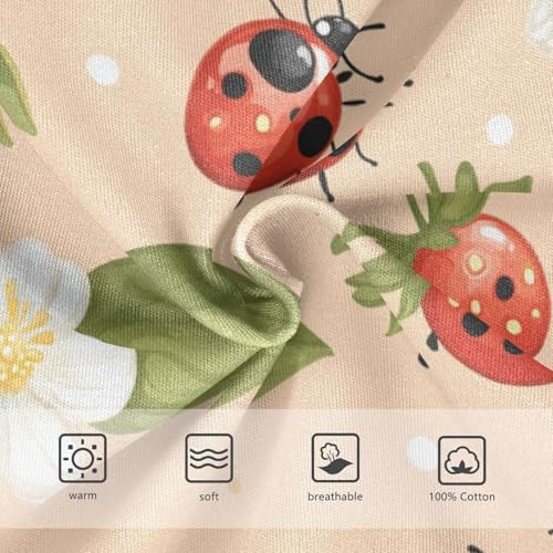 Wusikd Ladybugs Boys' Underwear Cotton Strawberries Boys Briefs Soft Toddler Underwear 2T3