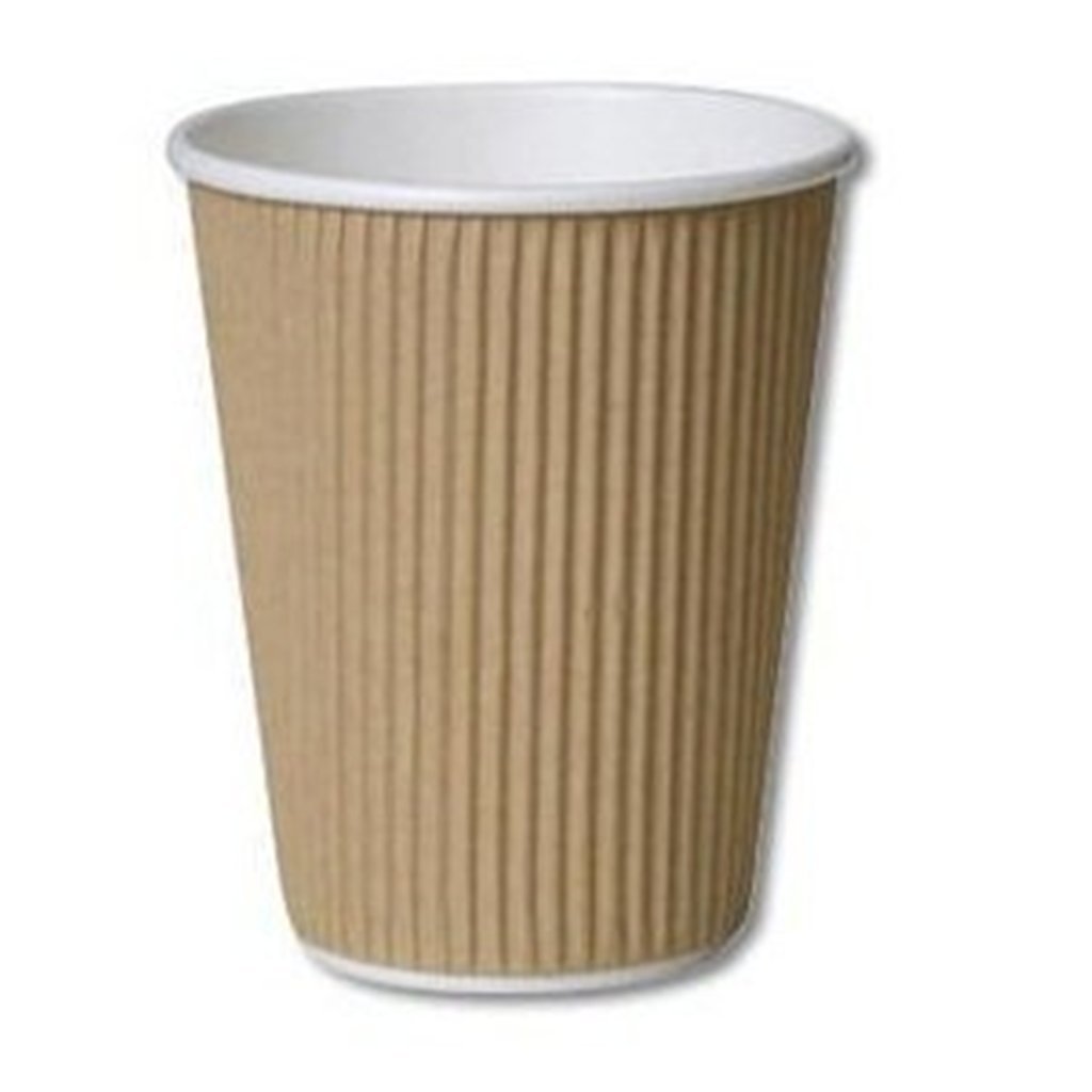 Bunzlcat Brown 20 Pack Kraft 16Oz Takeaway Ripple Insulated Hot Cups
