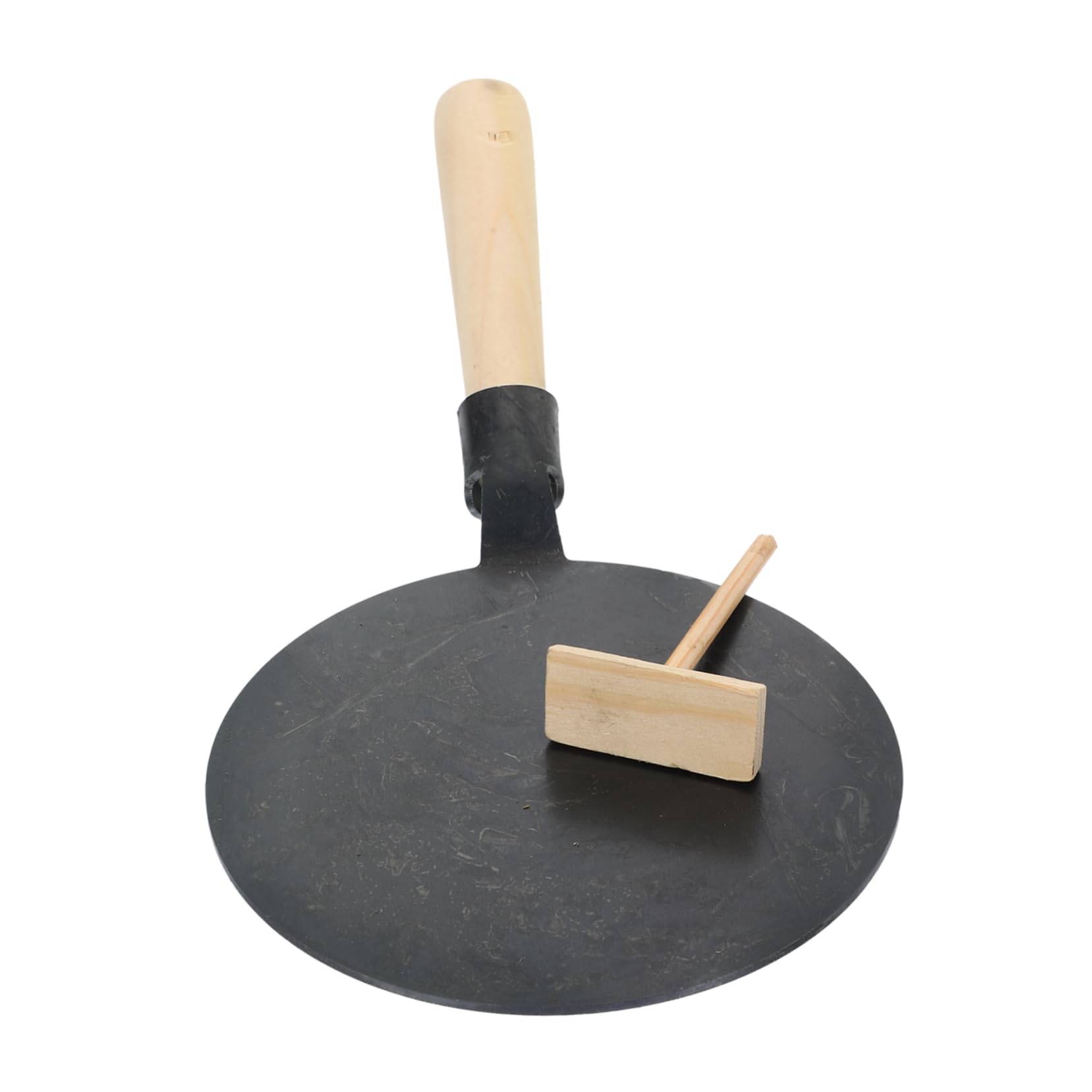 MOLUCKFU 1set Nonstick Pancake Pan Flat Griddle Spreader for Cooking Crepes Tortillas and More for Home and Restaurant Use