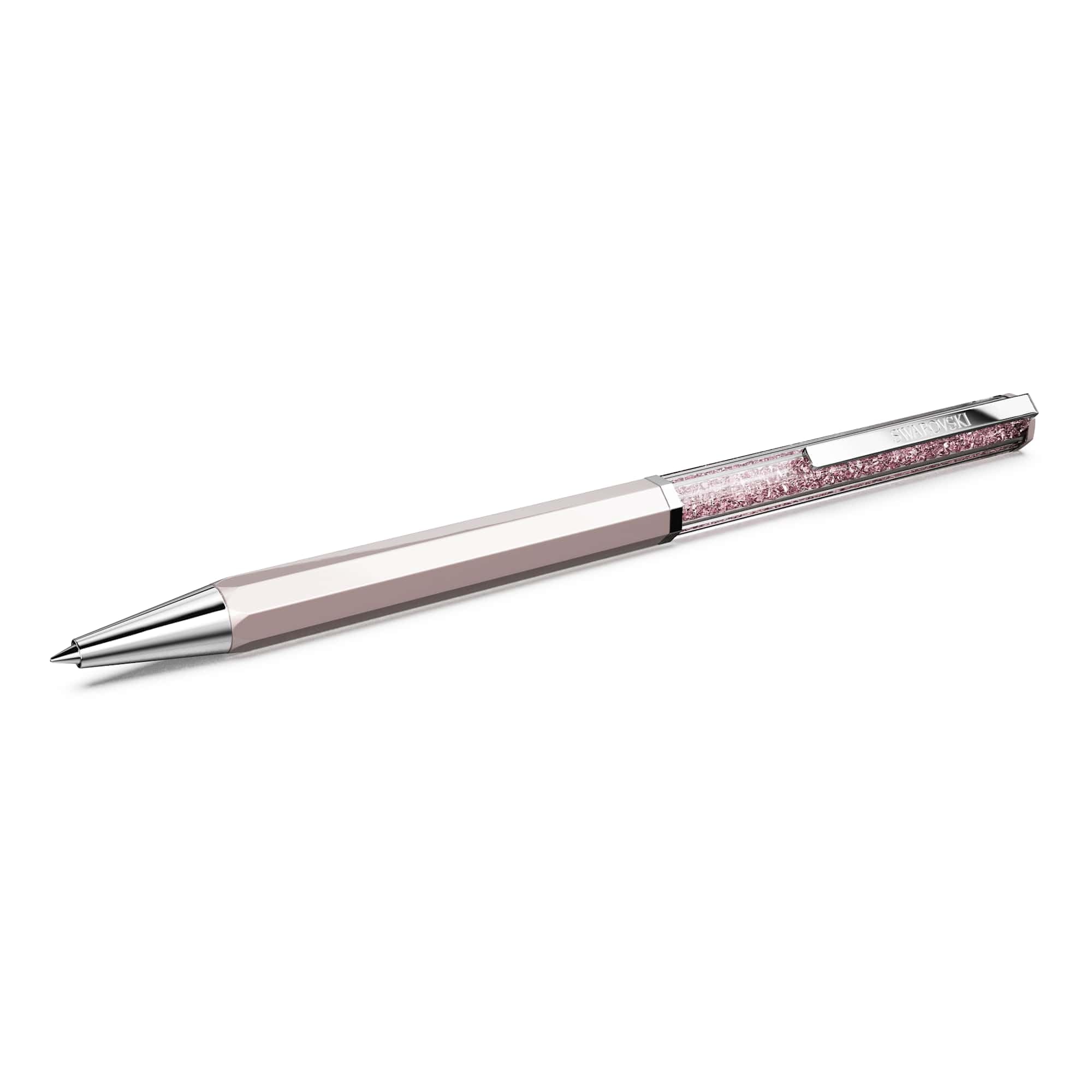 Swarovski Crystalline Chrome Plated Pink Lacquered Ballpoint Pen