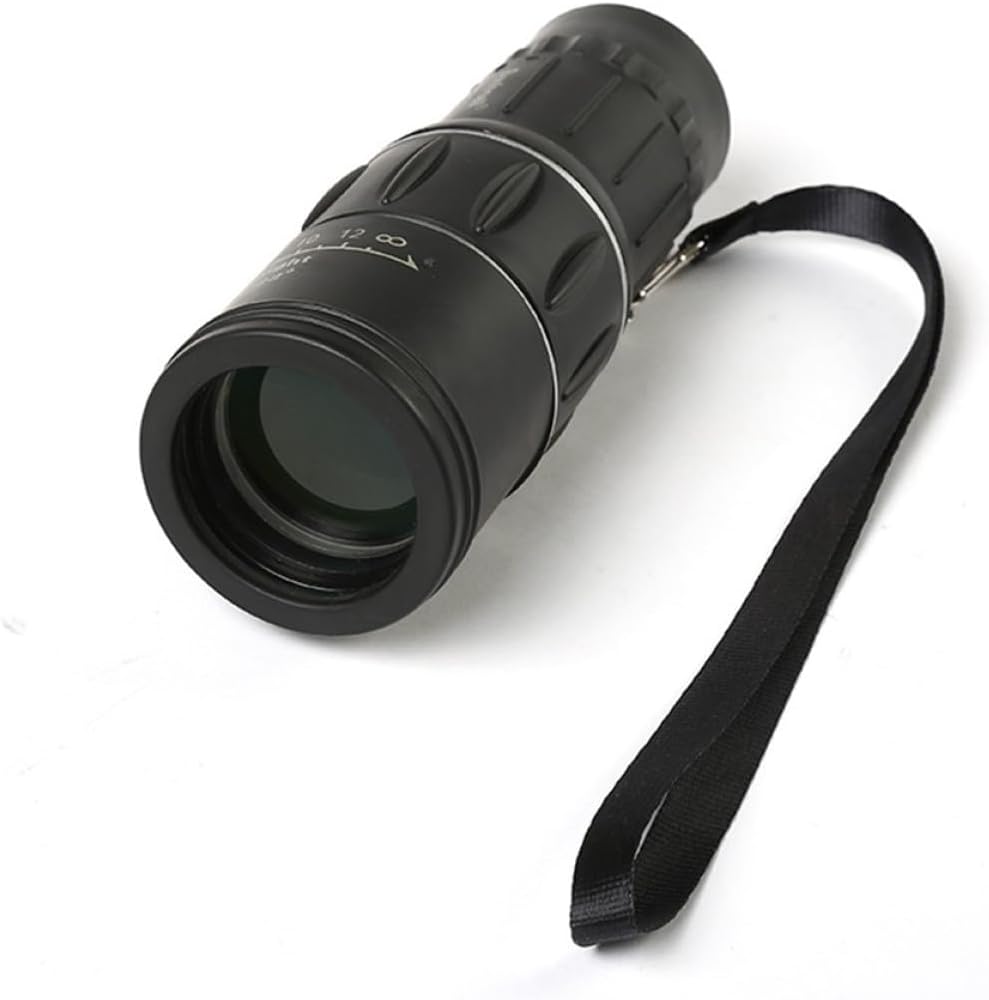 BESPORTBLE Portable Monocular Telescope Outdoor Single-Tube Mobile Zoom with Precise Wheel Focus for Hiking Bird Watching and Nature Trips Black