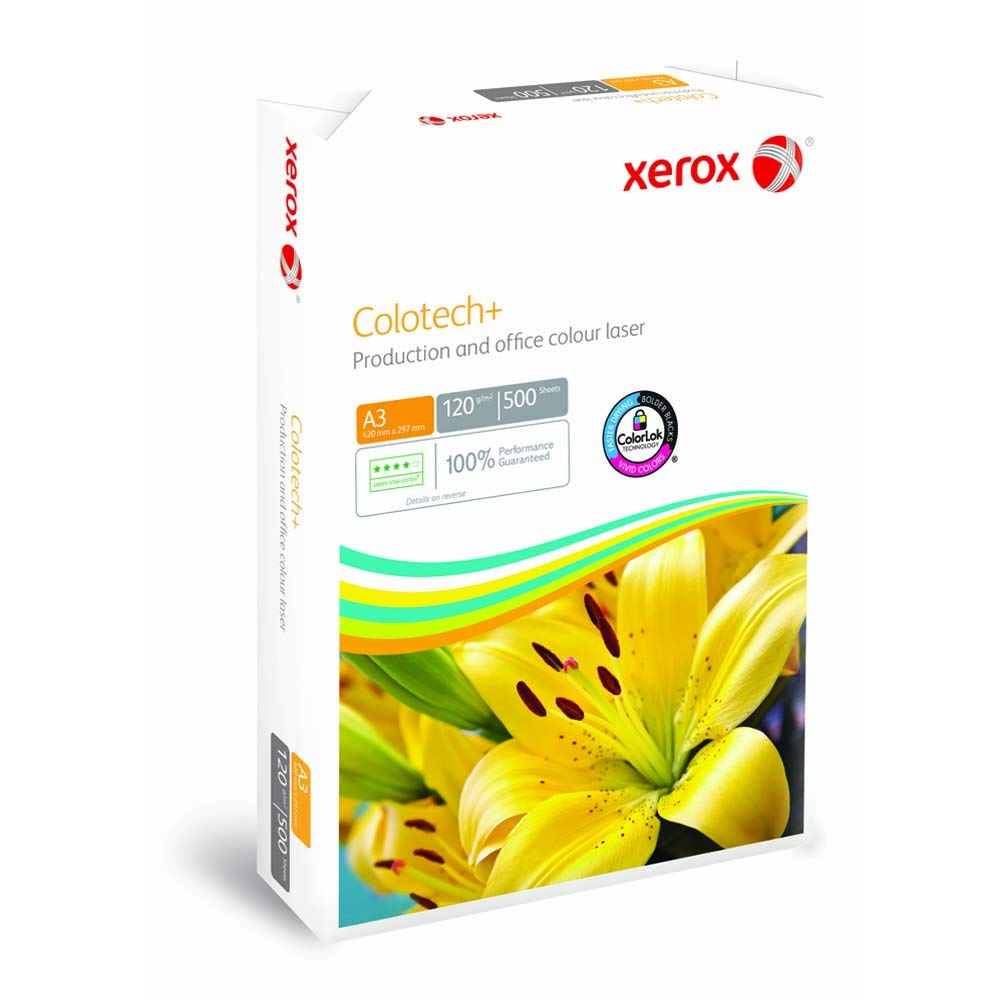 Xerox Colotech+ - Papier de qualité supérieure Blanc 120 g/m² A3 - Ramette de 500 feuilles