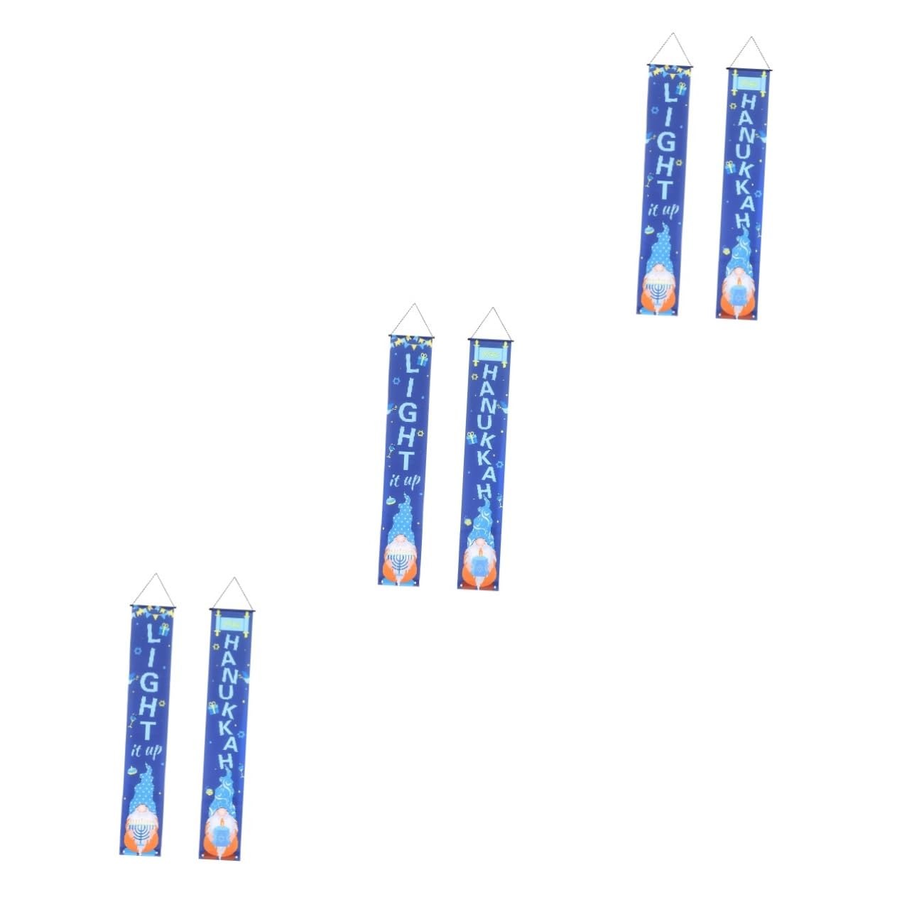 Panneau de porte Hanoucca en tissu lavable pour décoration extérieure de maison