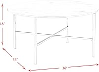 Vista 4 de Picket House Furnishings Zara - Juego de mesa ocasional de metal (3 piezas, cromado)