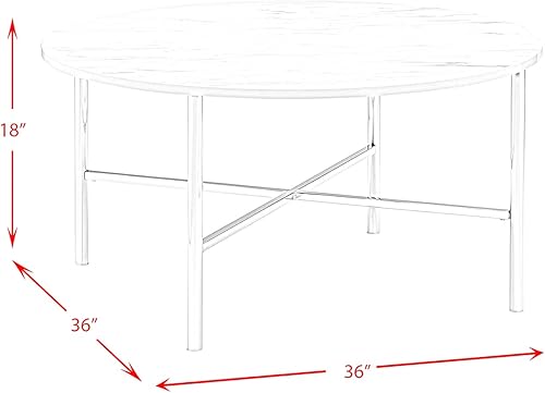 Miniatura 4 de Picket House Furnishings Zara - Juego de mesa ocasional de metal (3 piezas, cromado)