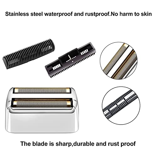 4 Pcs Replacement Foil And Cutters Compatible With Babylisspro Double Foil Shaver, Replacement Foil Compatible With Babylisspro Fxfs2 Shaver (Silver) #TOP2