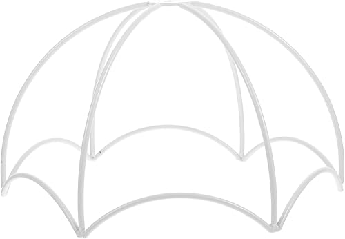 LIFKOME Marco de pantalla de lámpara de alambre, pantalla de lámpara de bricolaje, anillo de luz de alambre, protector de jaula de luz de bricolaje,