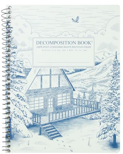 MICHAEL ROGER Snowy Chalet Coilbound Decomposition Book, 1 EA