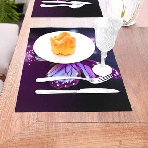 Sets de table en PVC tissé résistant Lot de 4 protections de table - 6