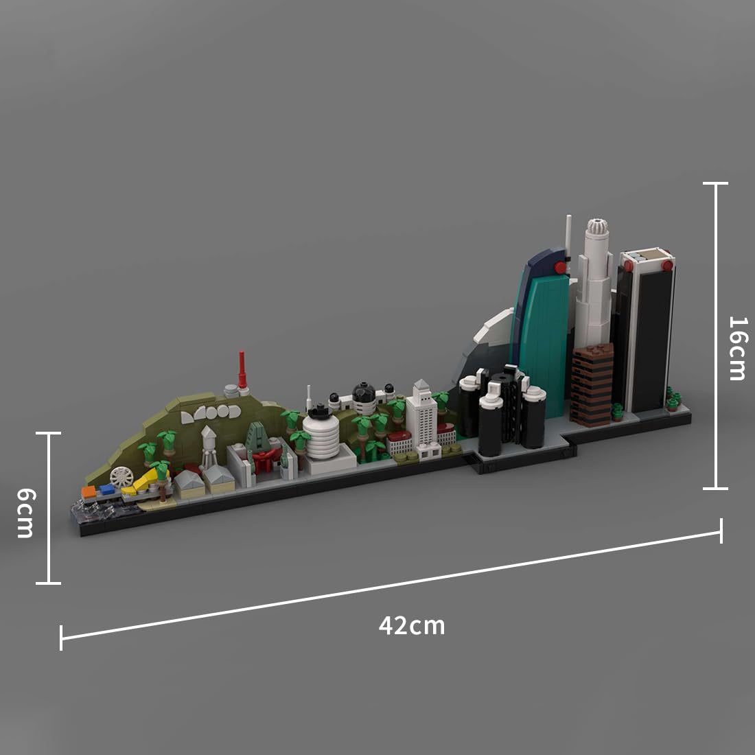 Architecture Los Angeles Klemmbausteine Bauklötze, Modular Modellbausatz New York Gebäude, 805 Stück Architektur Wahrzeichen-Kollektion Entworfen von electricboogalo Erwachsene 16+