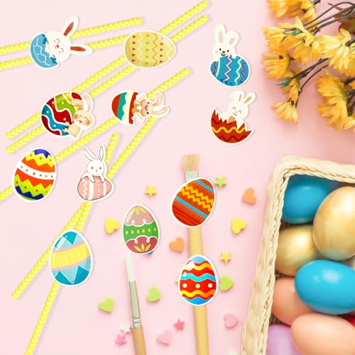 20 Pitillos de Papel Rayados para Pascua miniatura 6