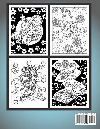 Japanese Coloring Book: A Fun, Easy, And Relaxing Coloring Gift Book with Stress-Relieving Designs F