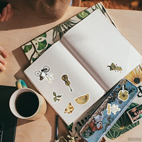 Vikrom Laptop Stickers Aesthetic Vintage Decor - 115Pcs Scrapbook Travel Stickers For Phone Case Laptop Vintage Stickers Vinyl Stickers Waterproof thumb #5