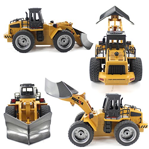 Fisca Rc Truck Remote Control Snow Plow 6 Channel 2.4G Alloy Snow Sweeper Vehicle 4Wd Tractor Toy With Lights For Kids #TOP4