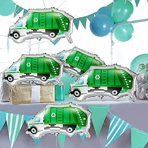 Garbage Truck Balloon Truck Foil Balloons Green Truck Garbage Balloon For Garbage Truck Themed Party Supplies (12 Pieces) #TOP5