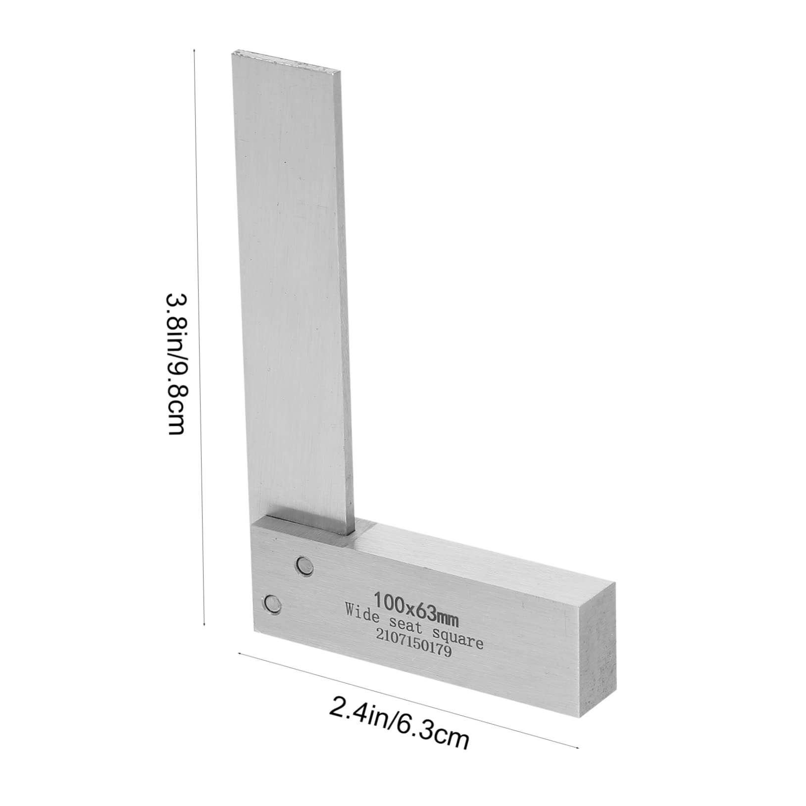 KALLORY Carbon Steel L-Shaped Square Ruler Engineer Measuring Tool Woodworking Angle Ruler