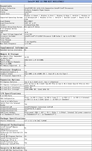 Intel Nuc 11 Pro Nuc11Tnhi7 Tiger Canyon Performance Mini Desktop Computer,Intel Core I7-1165G7 Processor Upto 4.7 Ghz Turbo,4 Cores,8 Threads,Intel Iris Xe Graphics(Tall, Barebone) #TOP4