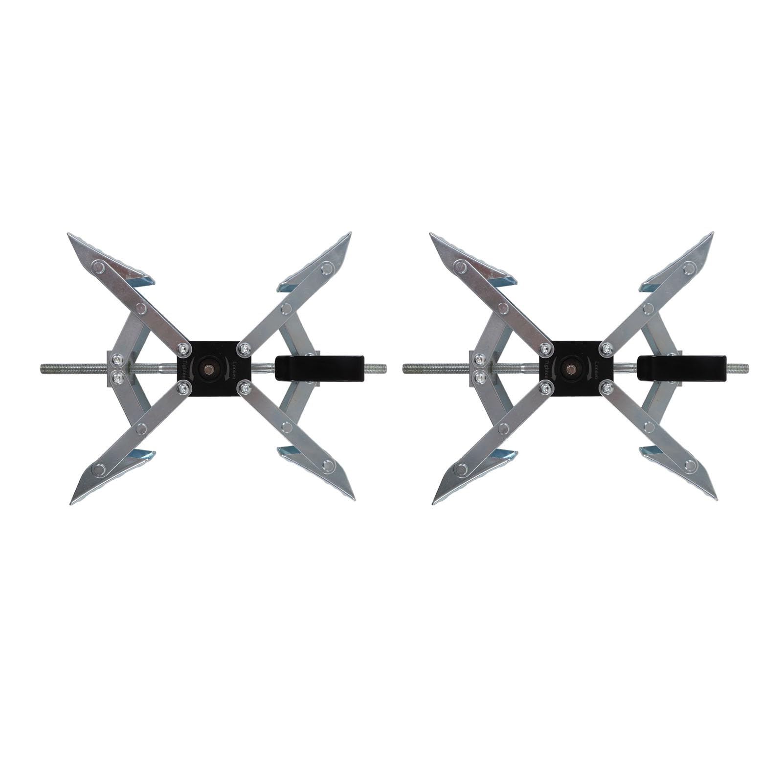 Akozon 2PCS X Kształt Kołek Stabilizator kół RV Pirena - Odlewana Stalowa Stabilizator Tarcia do Przyczep Podróży, Obozowiczów i Samochodów Samochodowych - Regulowany Kółko z Wiertłem