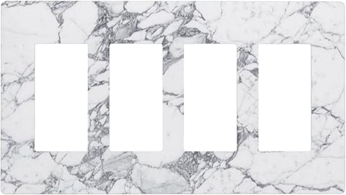 Miniatura 60 de Cubierta de Pared de Interruptor y Toma de Corriente de 1 Gang de Patrón Texturizado de Mármol Turquesa Oscuro Azul Gris Moderno Abstracto de Lujo