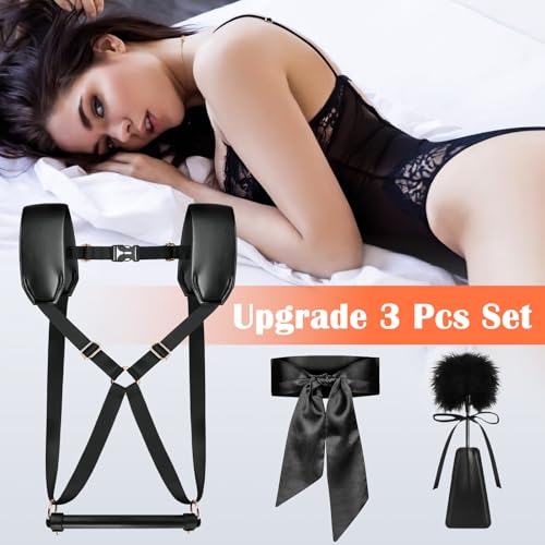 Image of Sex Bondage BDSM Kit Couples Sex Toys, TAJIAWEY Adjustable Lover's Doggy Style Strap Sex Harness Restraint Device, BDSM Restraints Set for SM Game Play Sex Things for Couples Kinky