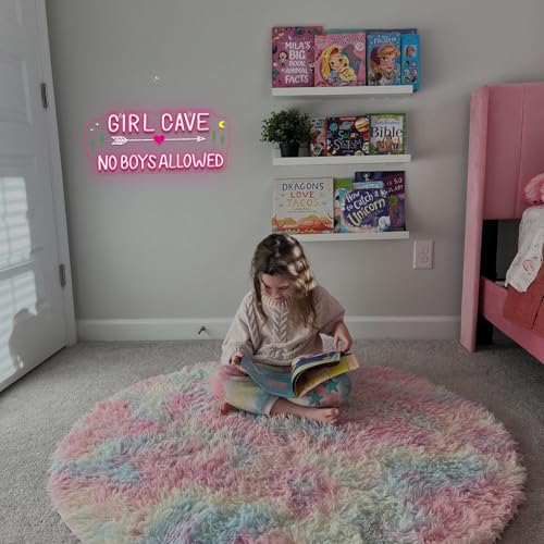 Image of Women Lounge Neon Sign Girl Cave No Boys Allowed Led Light Pink Neon Signs For Wall Decor Bar Light Up For Teen Dorm Y2K Home Decoration Girls Party Gifts