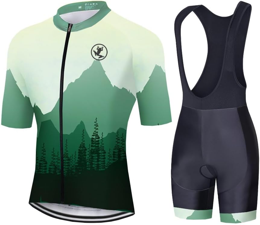 UGLY FROG Men's Cycling Jersey Set 2024-2024 Professional Bicycle Team Shirt + 20D Padded Bib Shorts