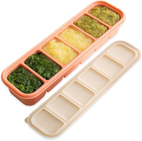 Silicone Freezer Tray, Made in Korea, Meal Prep, Freeze Food Storage Cubes Trays with Lids for Purees, Soups, Solid Food Fruit Vegitable Brastmilk,