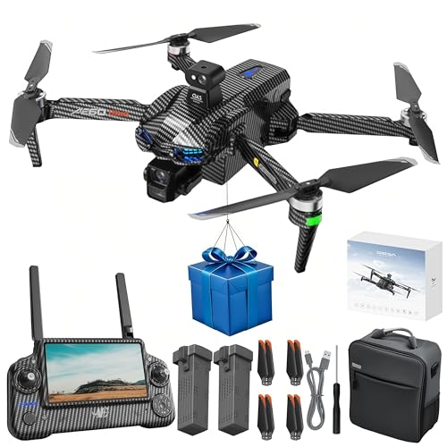 AE60 Drone with Camera 4K for Adults & Beginners, GPS Drone with 3-Axis Gimbal, 1.3lb Payload Release and Drop, 1968FT Long Range, 45 Min Flight Time, 360° Obstacle Avoidance, Night Vision FPV Drone with 7.2″ Screen Controller, Foldable (2 Batteries)