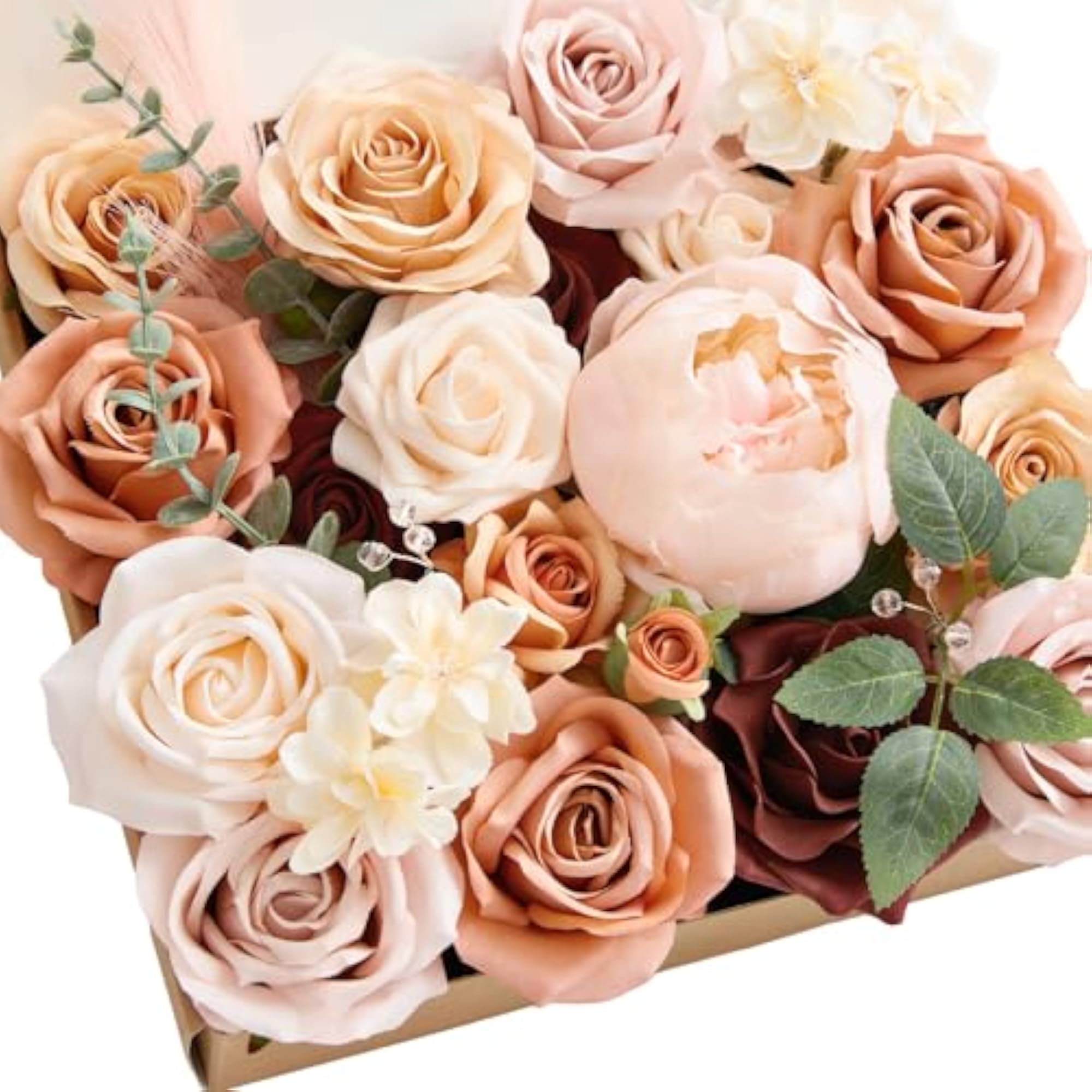 Faux Artificial Greenery Stems Foam Roses