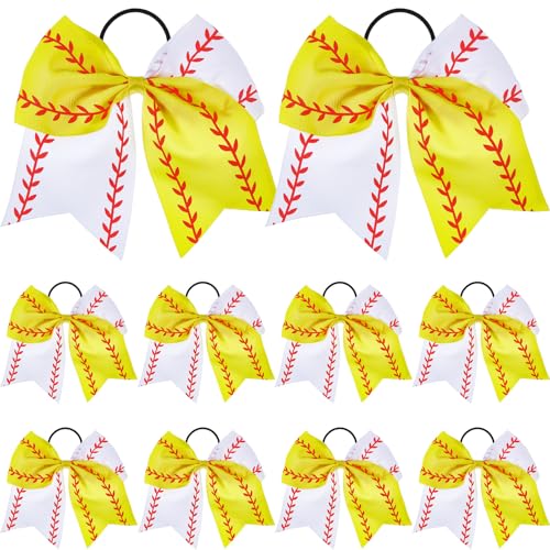 Nœuds à cheveux avec élastique robuste et ruban imprimé baseball