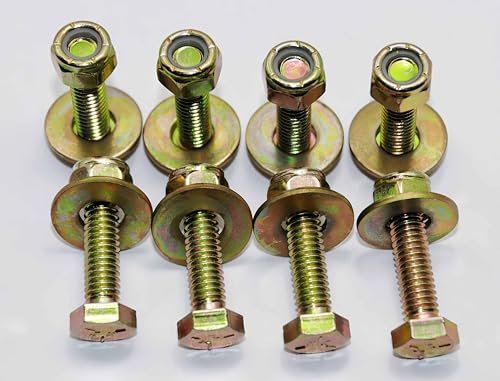 Image of 5 /16 inch x 1-1 /2 inch Hex Head Bolt by Color Galvanization with Nylon Lock nut and Large Size Washer Assortment Kit,Alloy Steel,Grade 5.(8pcs Pack),by Metalsuberg