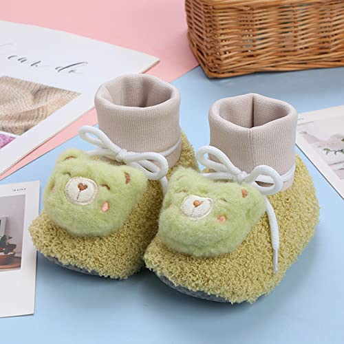 Baby Winter Sock Booties Infant Cartoon Fleece Warm Crib First Walker with Long Cotton Socks Stay On Slipper Shoes2