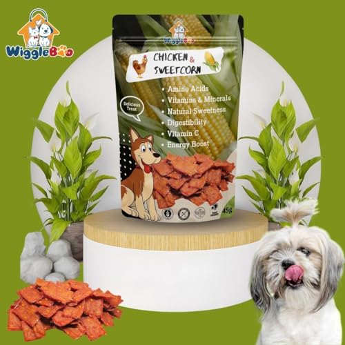 Image of 45g Chicken & Sweetcorn Dog & Puppy Treat | High-Protein Snack | Antioxidant-Rich | Crunchy & Healthy | Wholesome | Training | Easy to Digest
