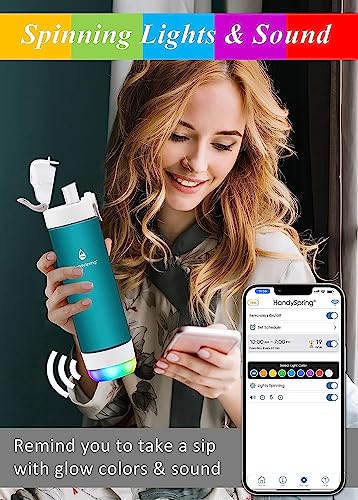 Botella inteligente de 26 oz con luces para recordar beber agua cada día 5