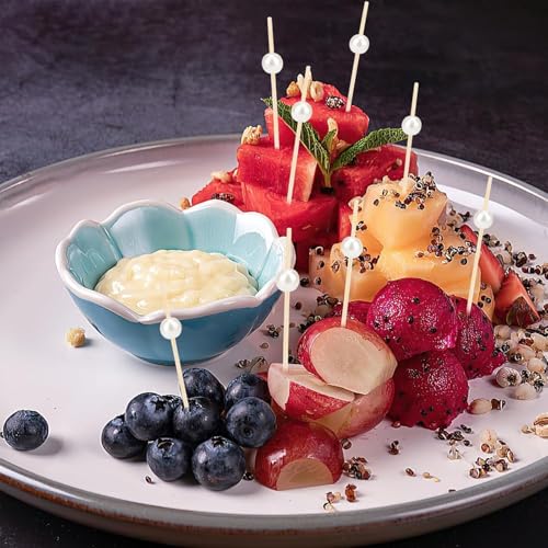 200 قطعة من اعواد كوكتيل الطعام بنكهة الكوكتيل من الميكاكوز، اعواد اسنان خشبية من الخيزران لهدايا الحفلات، اعواد اسنان فاخرة للمقبلات، اكسسوارات اسياخ للمقبلات