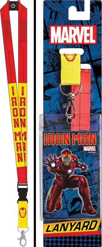 Miniatura 2 de Ata-Boy Marvel Iron Man - Soporte para credencial de Iron Man, cordones de Iron Man para insignias de identificación, regalos y mercancía de Marvel