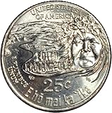 Pièce Commémorative Américaine: Quarter de 25 cents des États-Unis émis en 2023, célébrant Edith Kanakaole, figure emblématique de la culture hawaïenne