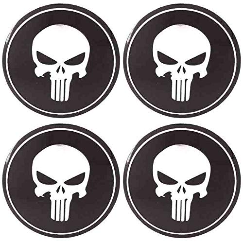 Bundle Adesivi Punisher Per Coprimozzo E Cappucci Valvola - Riley Express 4+4