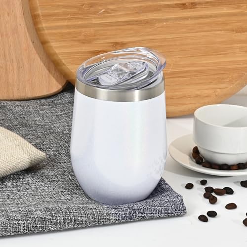 Joymaking Reusable Coffee Cup, Double Walled -Insulated Travel Mug Vacuum Stainless Steel Wine Tumbler with Spill Proof Lid - Image 2