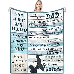 BRYTLY Gifts for Dad, Blanket for Dad Gifts, Dad Birthday Gifts, Christmas Gi fts for Dad from Daughter, Presents for…