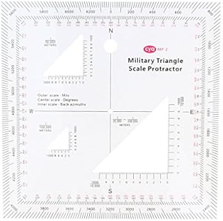 Sharplace Style UTM/Coordinate Scale  Map Reading and Land Navigation  Topographical, Protractor and Grid Reader