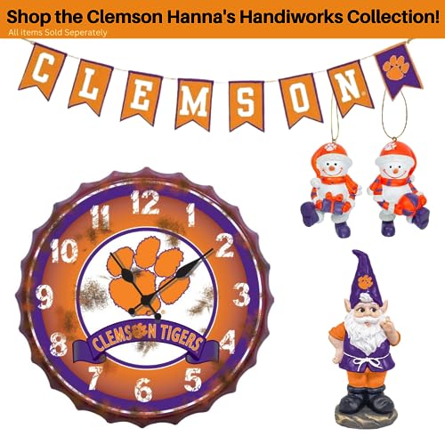 Clemson University Tailgate Banner By Hanna’s Handiworks – Lightweight Pre-Strung Fabric Decoration For Indoor Or Outdoor – Represent Your Ncaa College & Show Team Spirit With Cu Fan Décor #TOP5