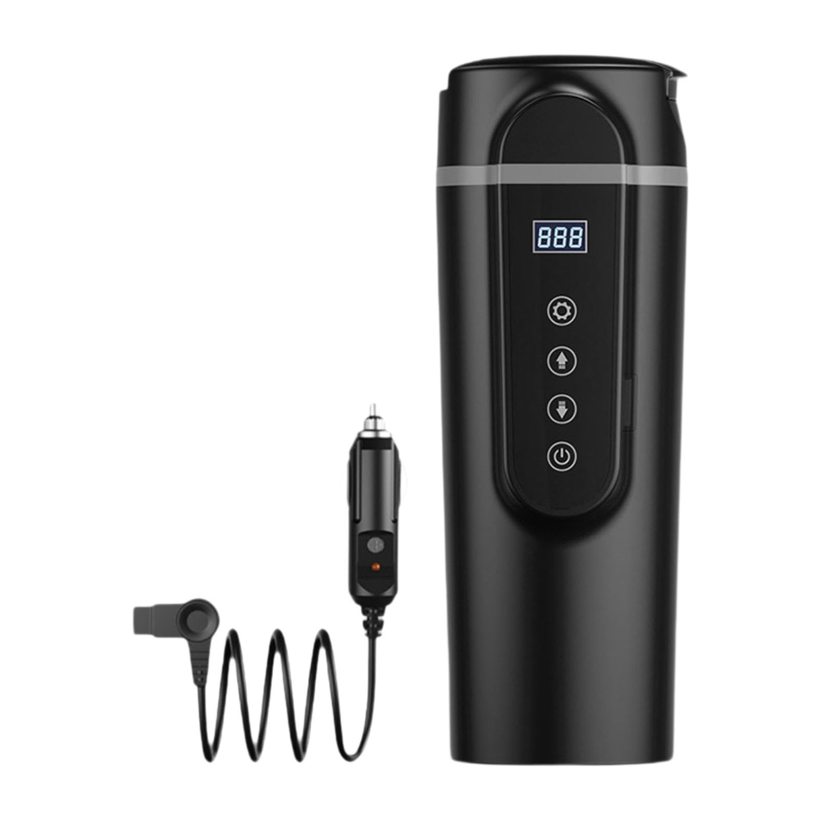 12V 24V Car Kettle Boiler Intelligent Heater Cup for Te | 12V 24V Car Kettle Boiler Intelligent Heater Cup for Tea Brewing Coffee Work Black 304 Stainless Steel Pc-image-15