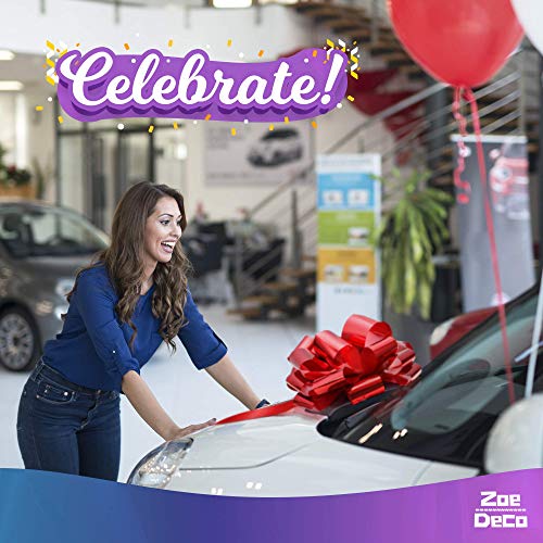 Zoe Deco ZD-BOW18RD1RD25 Big Car Bow (Red, 18 Inch), Gift Bows, Giant Bow thumb #2